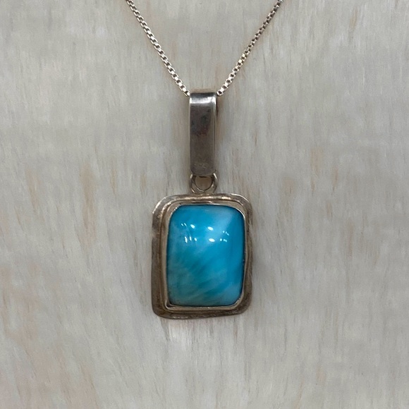 Jewelry - Larimar Cushion Pendant